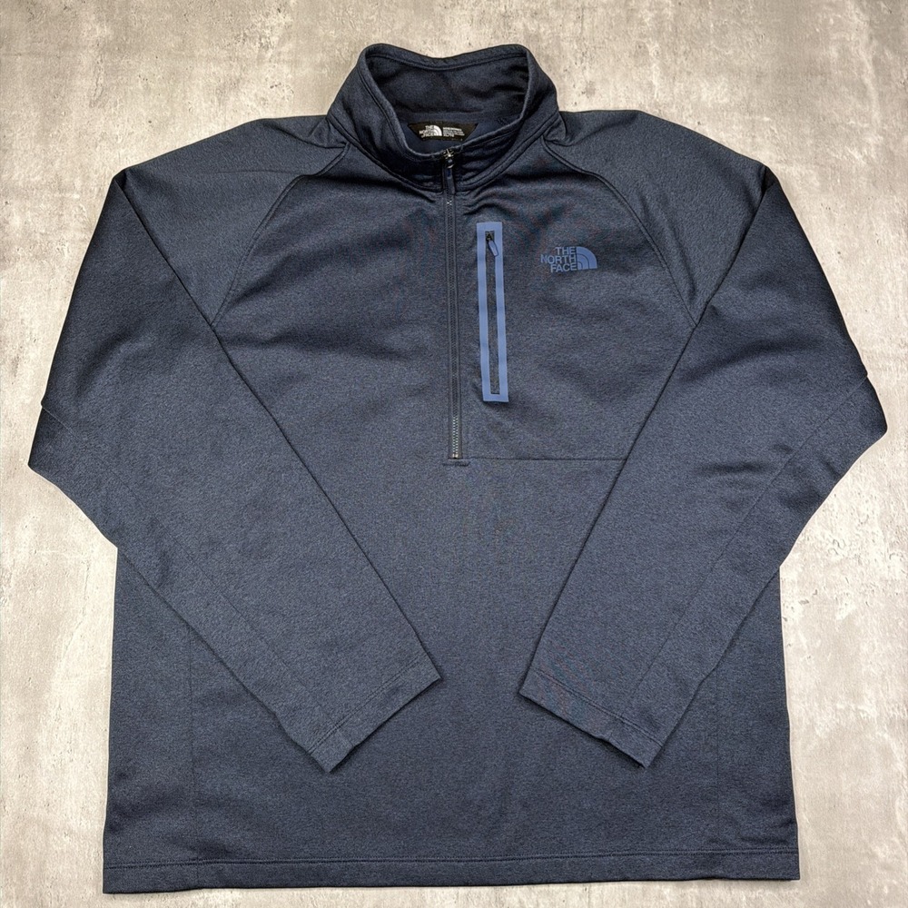 The North Face Canyonlands 1/2 Zip Fleece Pullover Men's XL Blue Stretch Hiking